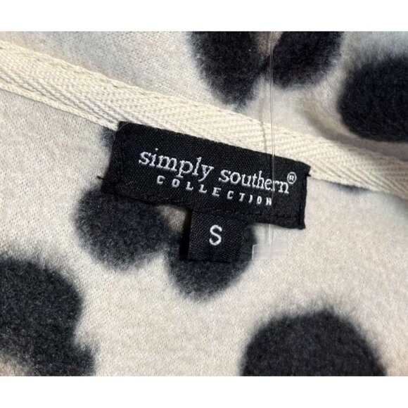 Simply Southern Womens Sleeveless Fleece Leopard Print Open Front Vest S - Picture 5 of 6